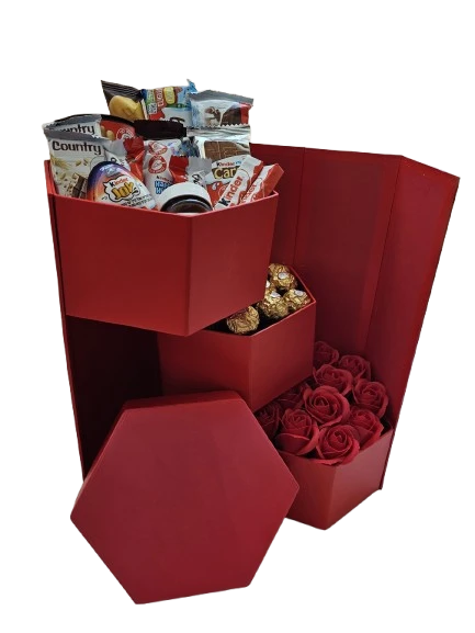 מארז 3 קומות אדום